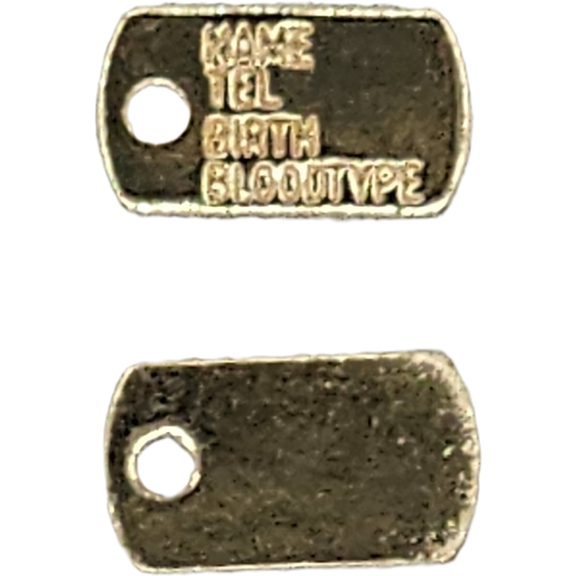 14K Gold Plated Rectangle Lettering Pendant - Personalized