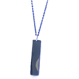 Stainless Steel Rectangular Necklace - Silver, Black, Rose Gold & Gold - Personalized