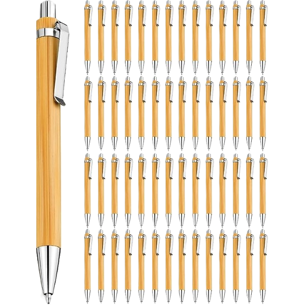 Set of 5 Bamboo Pens - Personalized