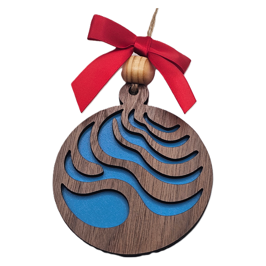 4-Inch Walnut Tropical Christmas Tree Ornaments