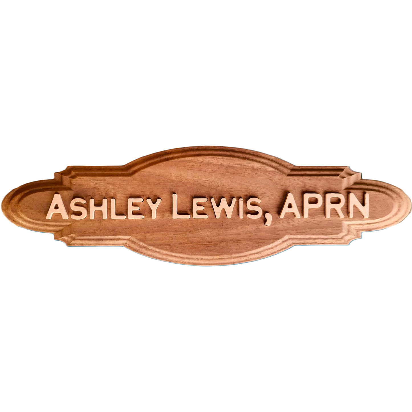 Office Door Name Plaque with Inlay
