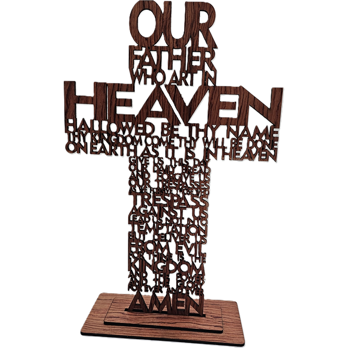 3D Laser Art - Our Father Cross