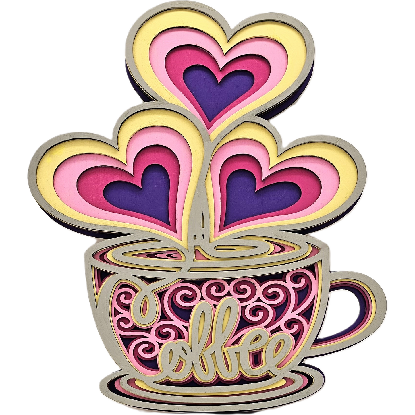 3D Laser Coffee Wall Art