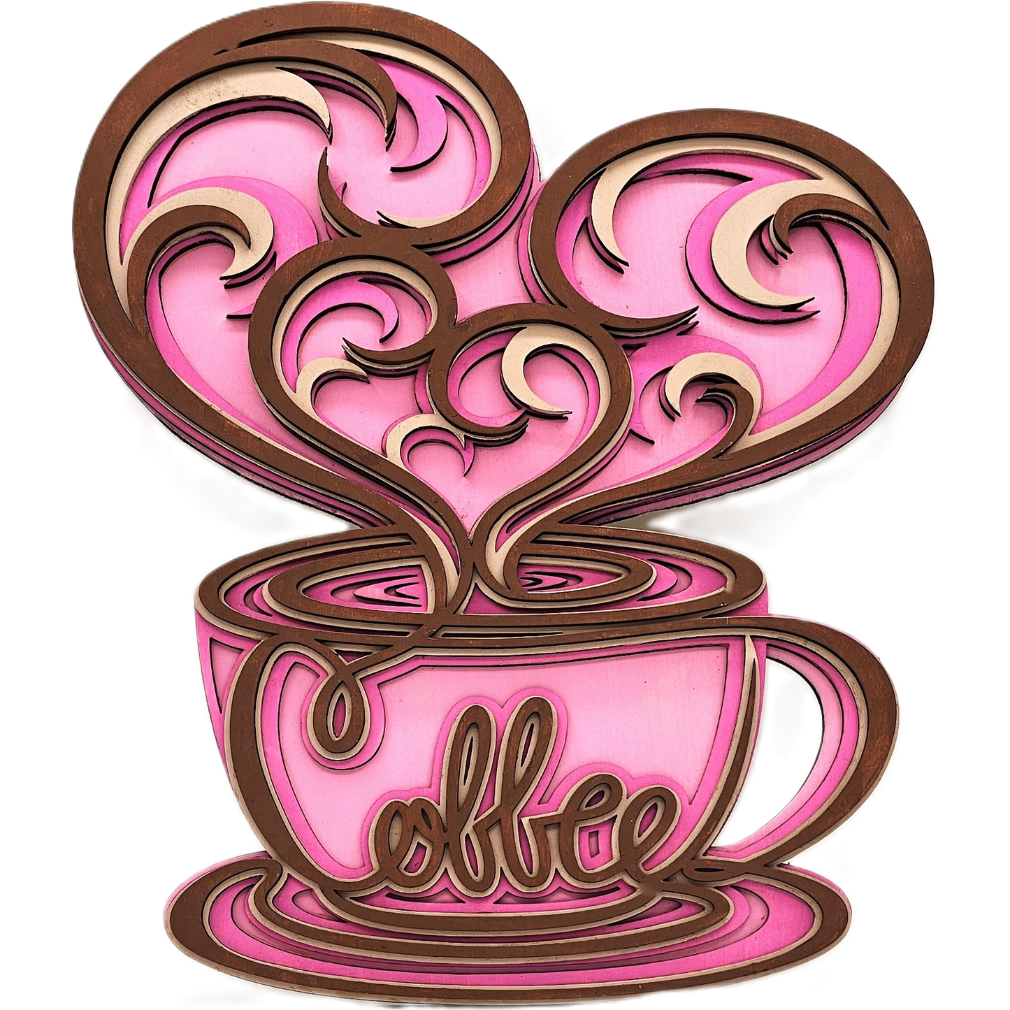 3D Laser Coffee Sign Wall Art