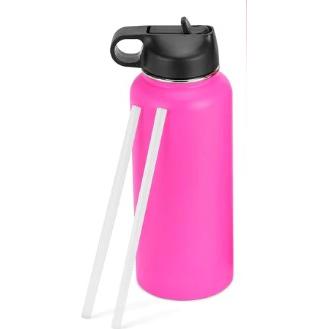 32 oz Powder Coated Hydro Water Bottle (2 lids)