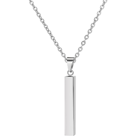 Personalized Stainless Bar Necklace