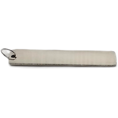 Stainless Steel Rectangular Necklace - Silver, Black, Rose Gold & Gold - Personalized