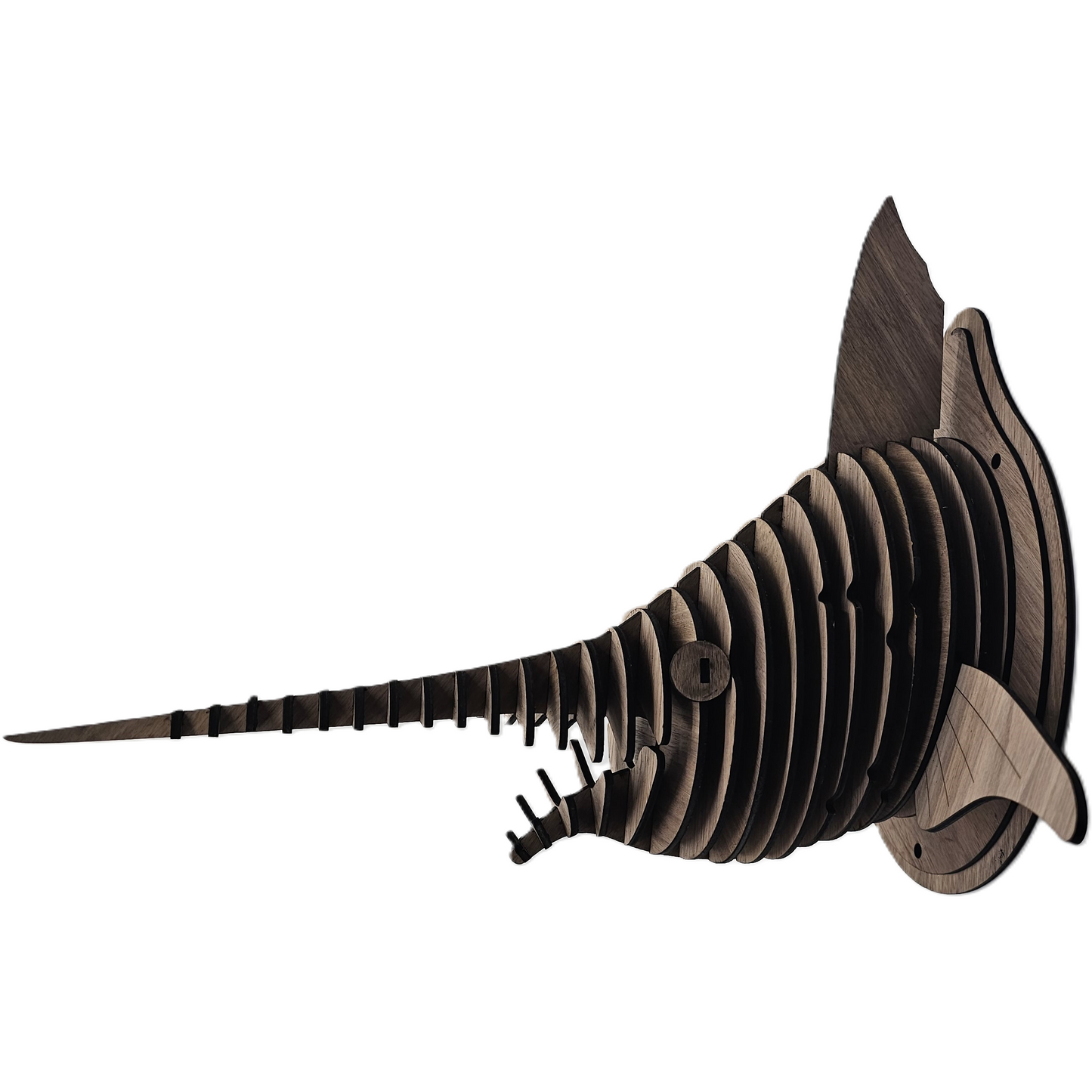 3D DIY Puzzel of Swordfish Head - Walnut