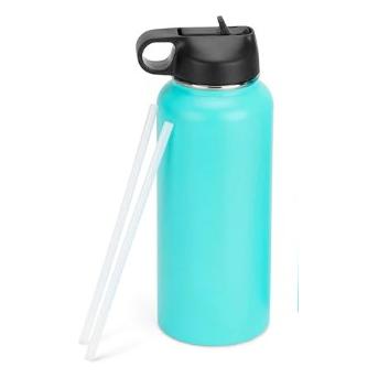 32 oz Powder Coated Hydro Water Bottle (2 lids)