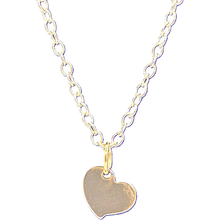 14K Gold Plate Heart-Shaped Lettering Pendant - Personalized