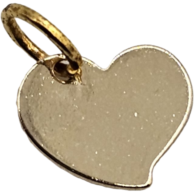 14K Gold Plate Heart-Shaped Lettering Pendant - Personalized