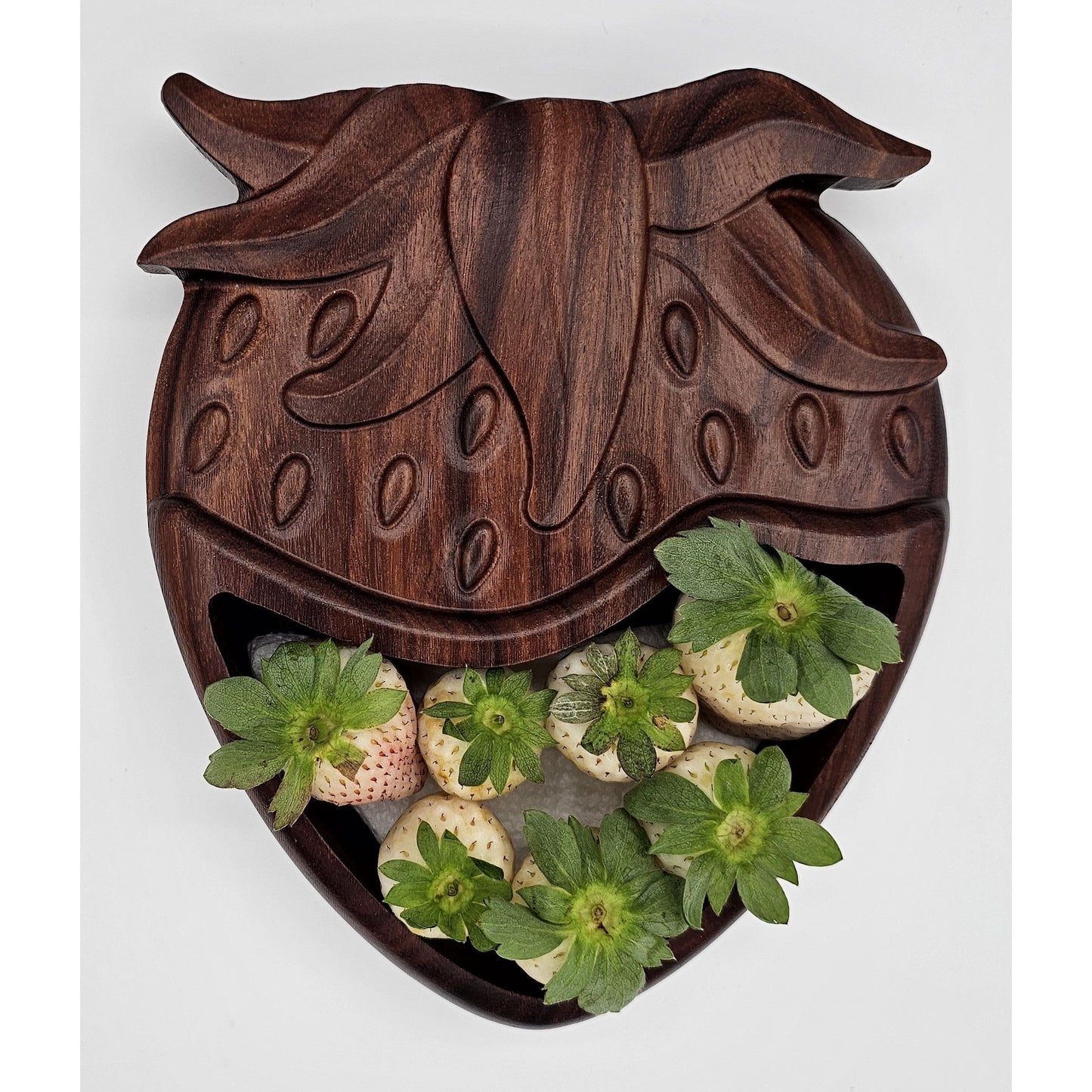 3D Wooden Strawberry Dish