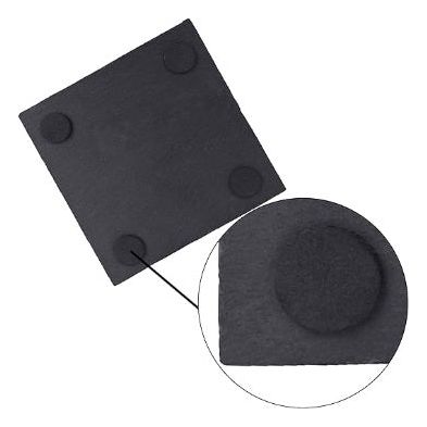 4-inch Square Slate Coasters with Storage Box - Set of Four Personalized