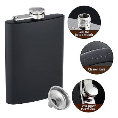8 oz Hip Flasks for Liquor - Personalized