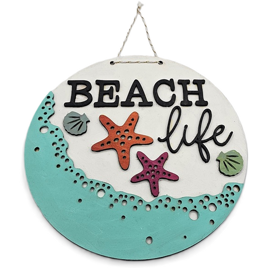 Beach Life Wall Art Sign