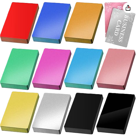 Personalized Multi-Colored Metal Picture or Business Cards