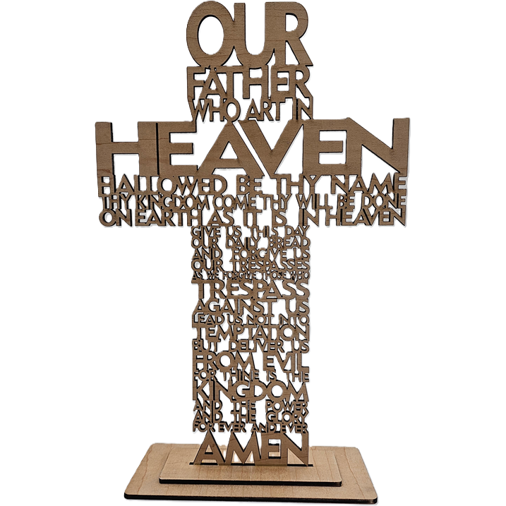 3D Laser Art - Our Father Cross