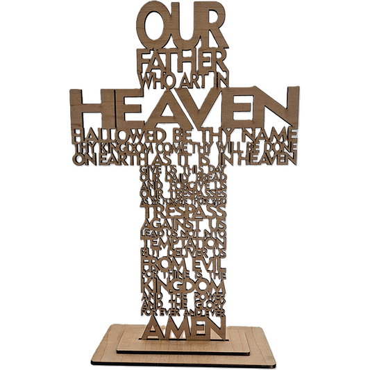 3D Laser Art - Our Father Cross