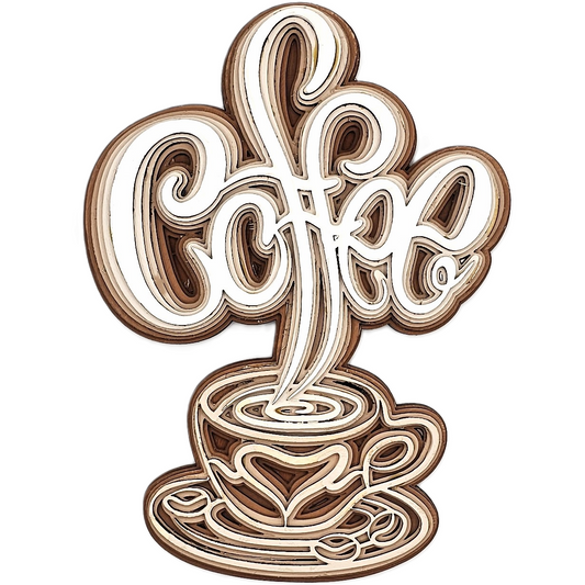 3D Laser Coffee Wall Art