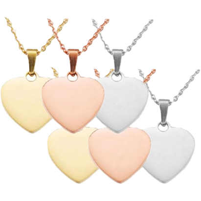 Personalized Stainless-Steel Heart-Shaped Pendant