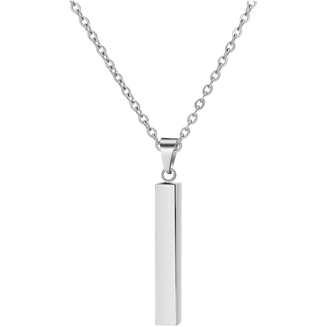 Personalized Stainless Bar Necklace